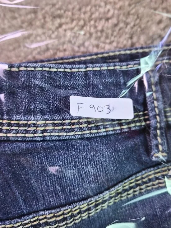 Silver Jeans Suki Shorts Women Size 31 Blue Denim Pocket Embroidery F903 - Picture 11 of 11